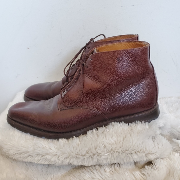Cole Haan Brown Pebbled Leather Chukka Boors 9 main image 4